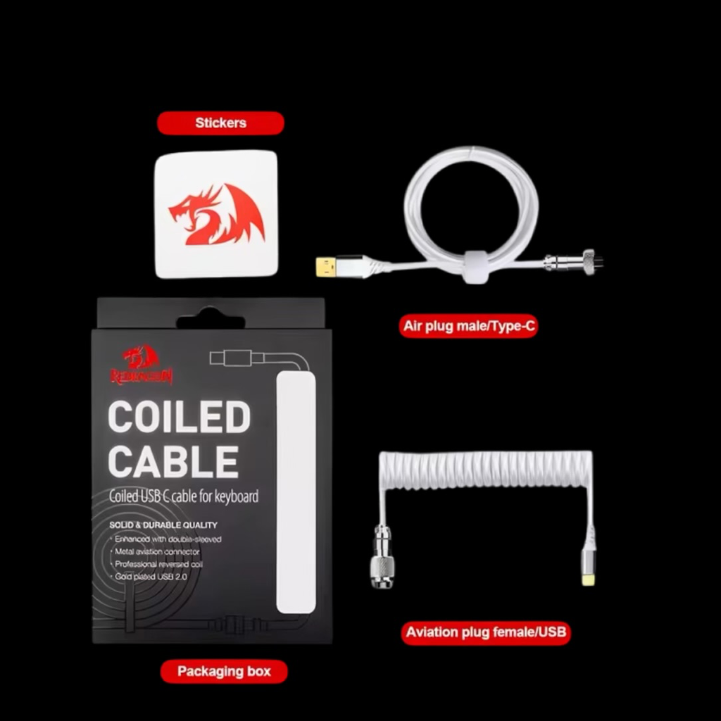 كيبل Redragon Coiled Cable