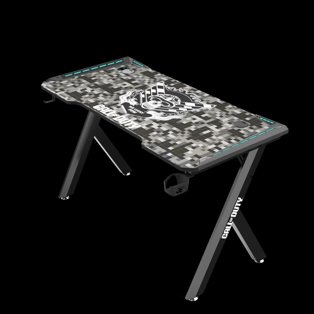 Dimensions: 1200 mm (length) x 600 mm (width) x 720 mm (height). ميز Call of Duty (COD) Hawksbill Series RGB