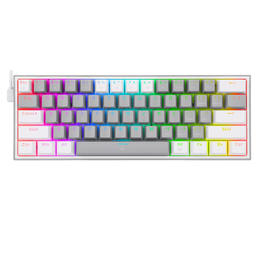 Redragon K617 Grey White Arabic (Wired)