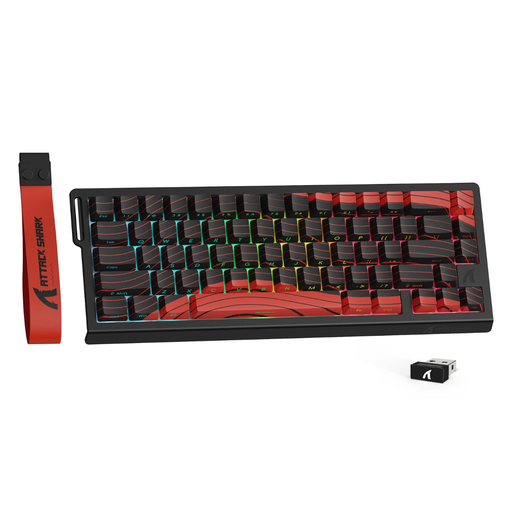 لوحة مفاتيح ATTACK SHARK X68PRO HE اللاسلكية ذات الزناد السريع ومفتاح مغناطيسي