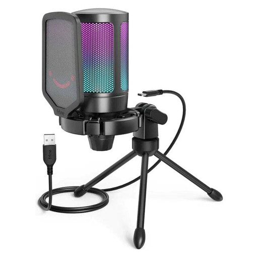 مايك FIFINE AmpliGame A6 RGB USB Mic