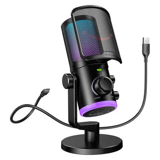 مايك Fifine AM6 AmpliGame RGB Mic